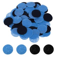 200Pcs 25mm 1" Round Felt Circles Non-Woven Felt Fabric Pads Black/Blue