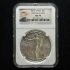 2012 American Silver Eagle MS70 NGC First Releases 1 Oz .999 Silver