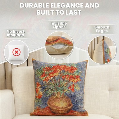 Cushion Cover   Fritillaries   Tapestry Throw Pillow Cover 16x16 in Brand New