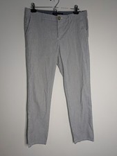 Tommy Hilfiger Chinos Women 6 Blue Pinstripe Stretch Cotton Slim Fit Preppy EUC