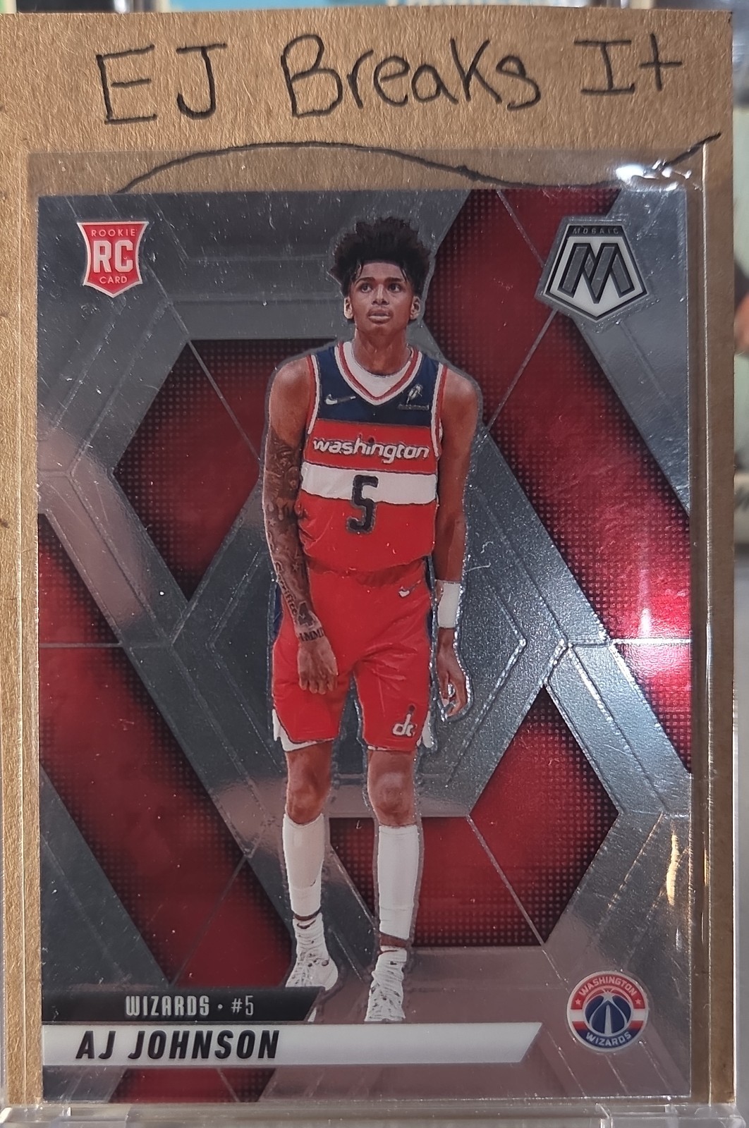 2024-25 Panini Mosaic - Rookies AJ Johnson #215 Silver Prizm (RC)