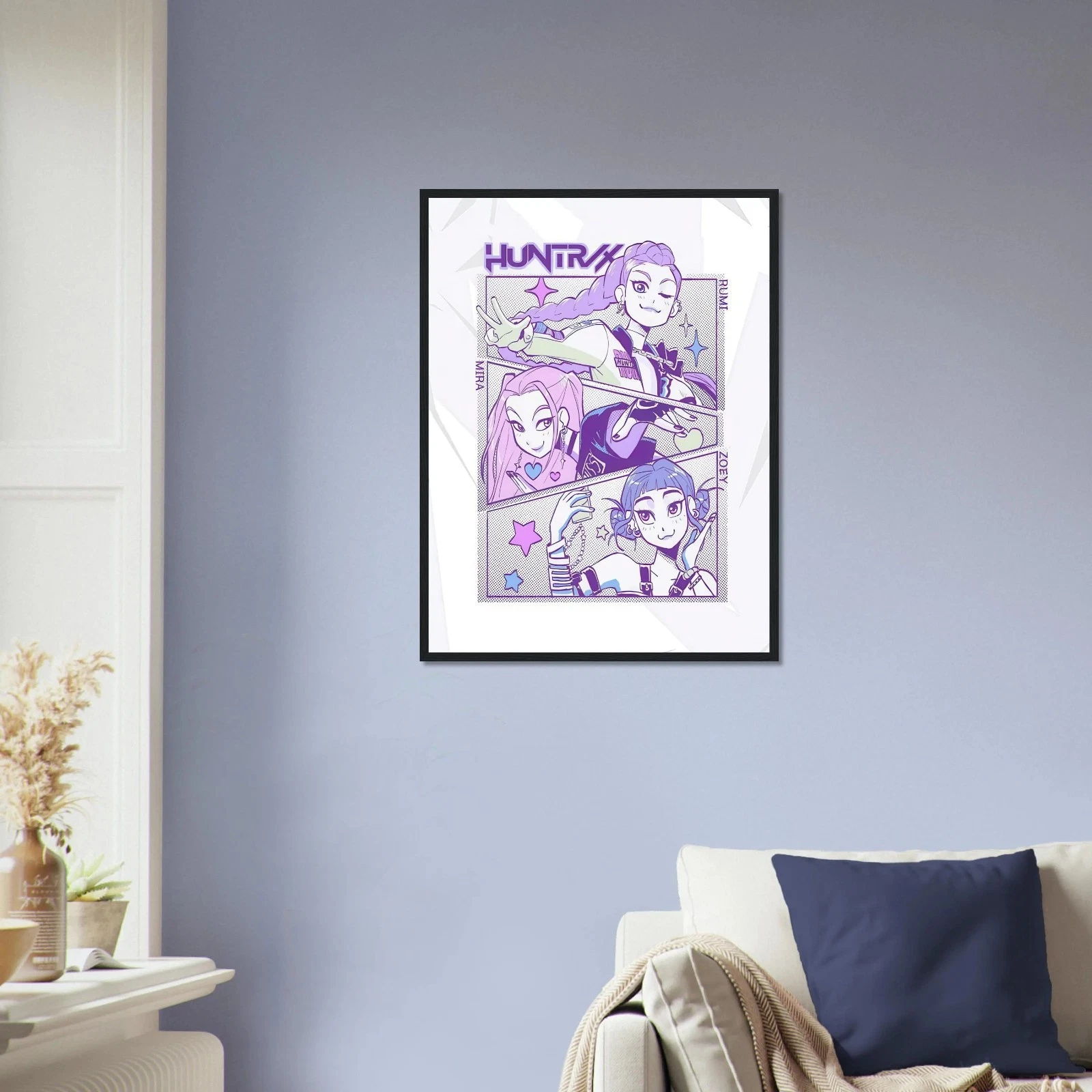 K-Pop Demon Hunters Poster, Anime Kpop Music Style Wall Art