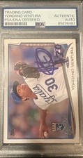 Yordano Ventura Signed Baseball Card Auto 2014 Topps #265 PSA/DNA