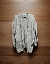 College Point Open Front Cardigan 27 Pit To Pit 33 Shoulder To Hem Vtg 70s