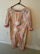 Handmade Girls Clown Costume Pastel 4-6