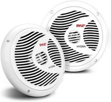 Pyle PLMR80W Waterproof Marine Speakers - 8" 180W 4 Ohm, PP Cone - White........