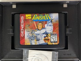 100% Complete! The Punisher Sega Genesis RARE Original Skull Tattoo Insert