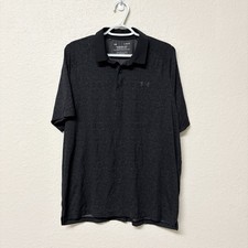 Under Armour The Iso Chill Polo Shirt Men  s Black Golf Stretch Size L