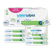 WaterWipes Sensitive Hydrating Boost Baby Wipes 360 Count Hypoallergenic