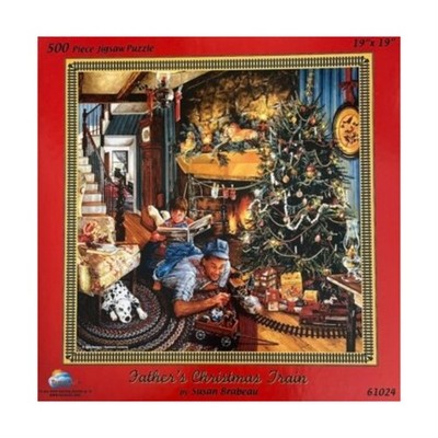 Sunsout Puzzle Father's Christmas Train (500 Pieces) Fair/NM