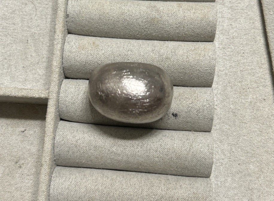 VERY LARGE SILVER DOME RING ADJUSTABLE - image 1