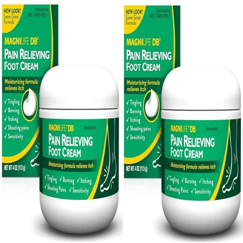 MagniLife DB Foot Cream 4oz x2 | Soothes Burning, Tingling, Cracked Feet