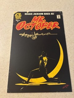 Pop Fly Pop Shop #122 Reggie Jackson Autographed Print LE #285/545