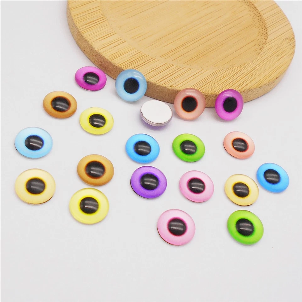 Dome Animal Toy Eyes Flatback Glass Cabochons Cute Bear Eyes for DIY Doll Making - Image 4 of 4