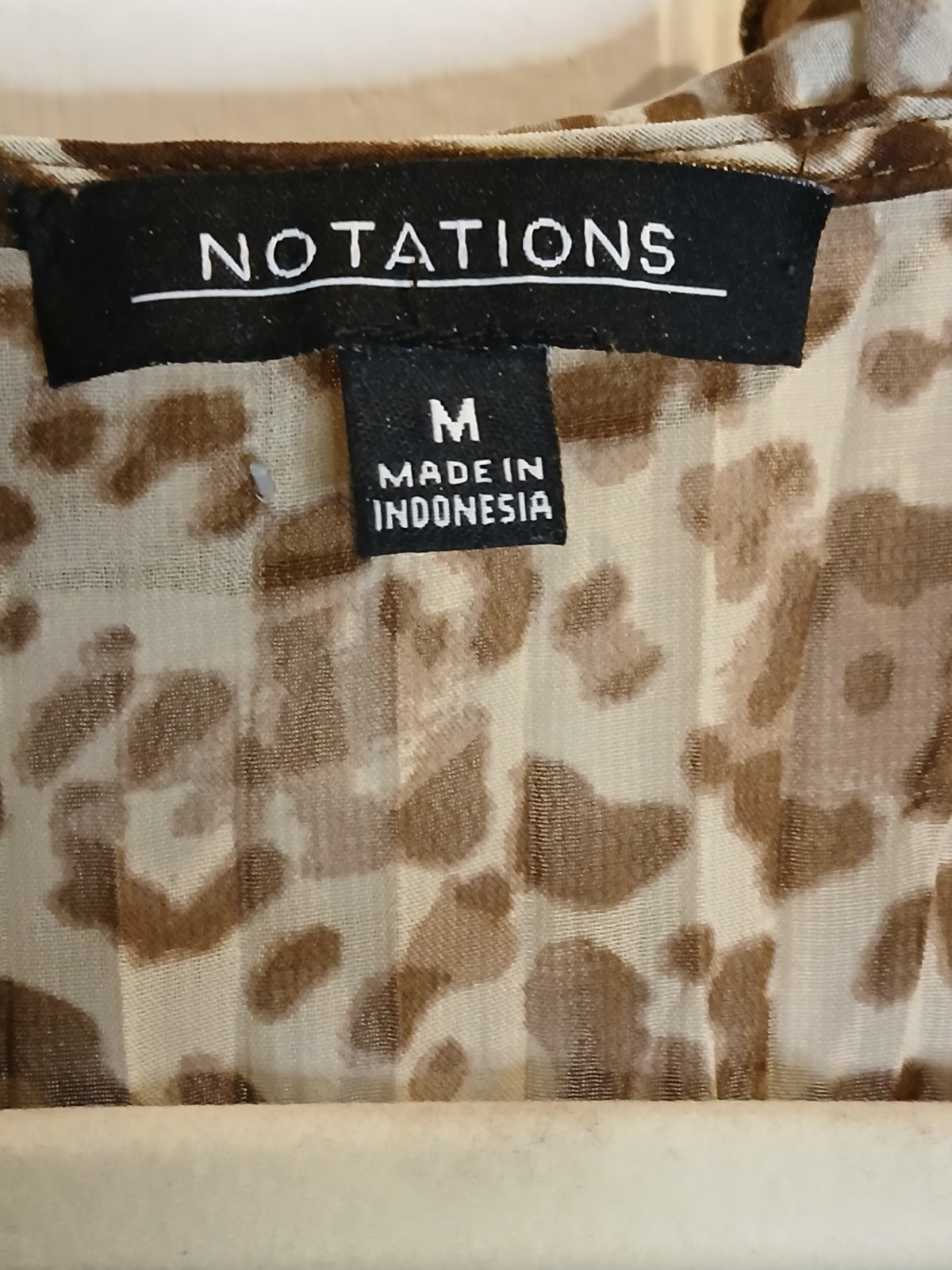 Notations Med Lightweight Jacket Open Front Brown… - image 3