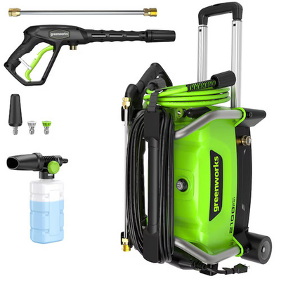 #ad #ad Greenworks PW213A Axial Cam 2100 PSI 1.2 GPM Water Electric Pressure washer 3 $239.00