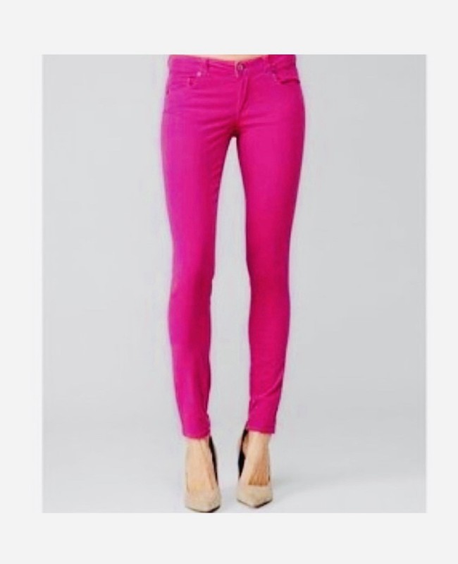 Paige Denim Peg Skinny Jeans Size 29 Pink Wash Low Rise EUC!