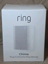 Plug-In Ring Chime For Ring Doorbells & Cams To Hear Alerts - White, New Sealed