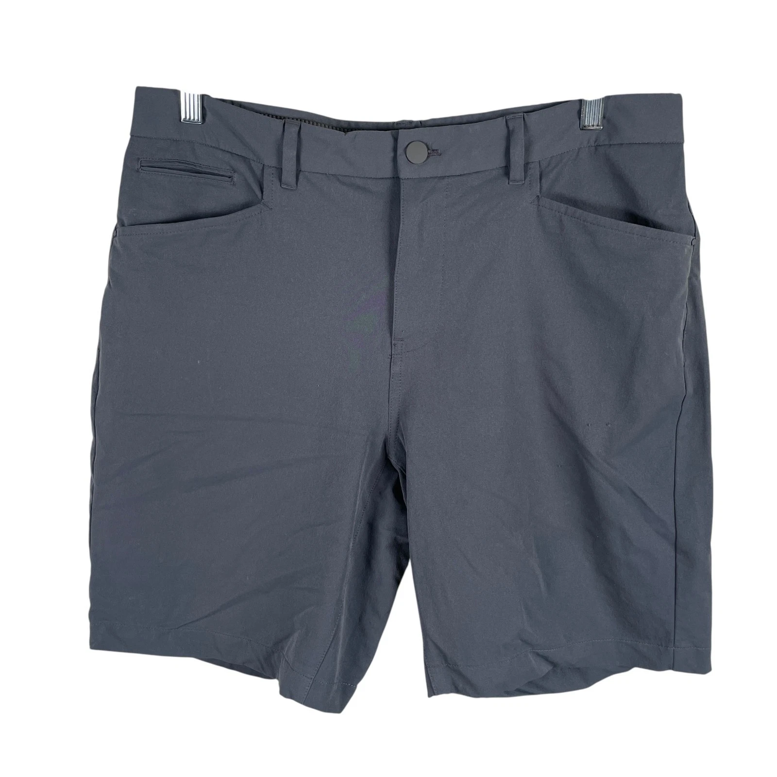 REI Coop Mens Sun Up Outdoor Hiking Shorts Size 34 Gray Stretch Flat Front read