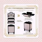 BYOOTIQUE Makeup Train Case w/ Cube Case Cosmetic Organizer Art Deco Tyrian — photo 2
