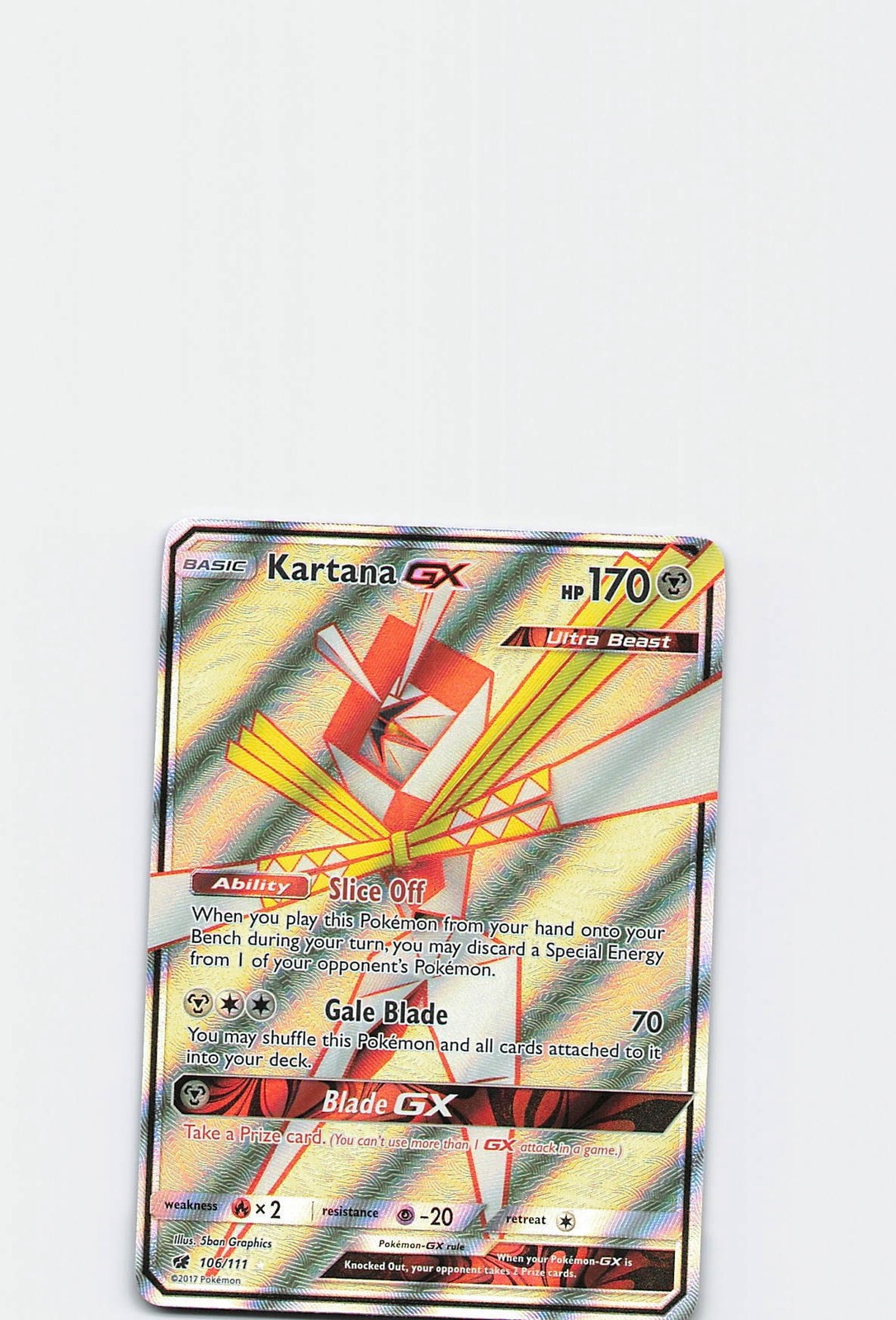 Kartana GX - Pokemon Crimson Invasion #106 NM