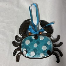 Blue Crab Ocean Coastal Beach Christmas Tree Hanging Nautical Ornament