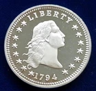 Flowing Hair Dollar design |.999 Silver 1oz Round | Medal | Rare Coin Design