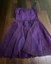GUESS Los Angeles Purple Strapless Chiffon Party Dress Size 10 Women