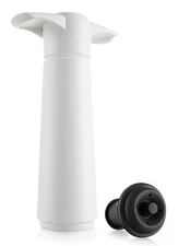 The Original Vacu Vin Wine Saver with 1 Vacuum Stopper, White
