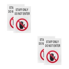 Self Adhesive Do Not Enter Warning Decal Set Durable Plastic Security Signs