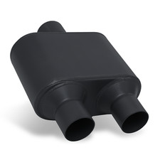 Epa 2.5center Inlet And 2.25outlet Dual Stainless Steel Exhaust Mufflerblack