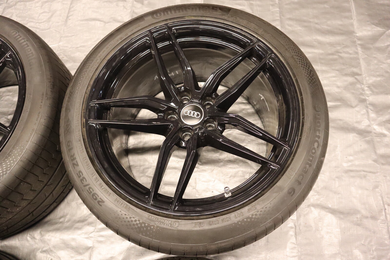 2020 AUDI R8 V10 OEM BLACK WHEELS RIMS 19X8.5 19X11 CONTINENTAL TIRES