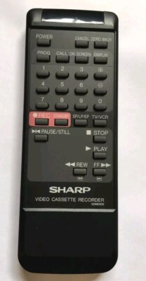 Remote Control Sharp for Video Cassette Recorder G0683GE Black 