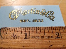 Martin chitarra acustica Premium Waterslide decalcomania inchiostro oro metallizzato, contorno nero