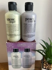 Philosophy Shampoo Shower Gel & Bubble Bath Peace On Earth & Snow Angel Set NOS