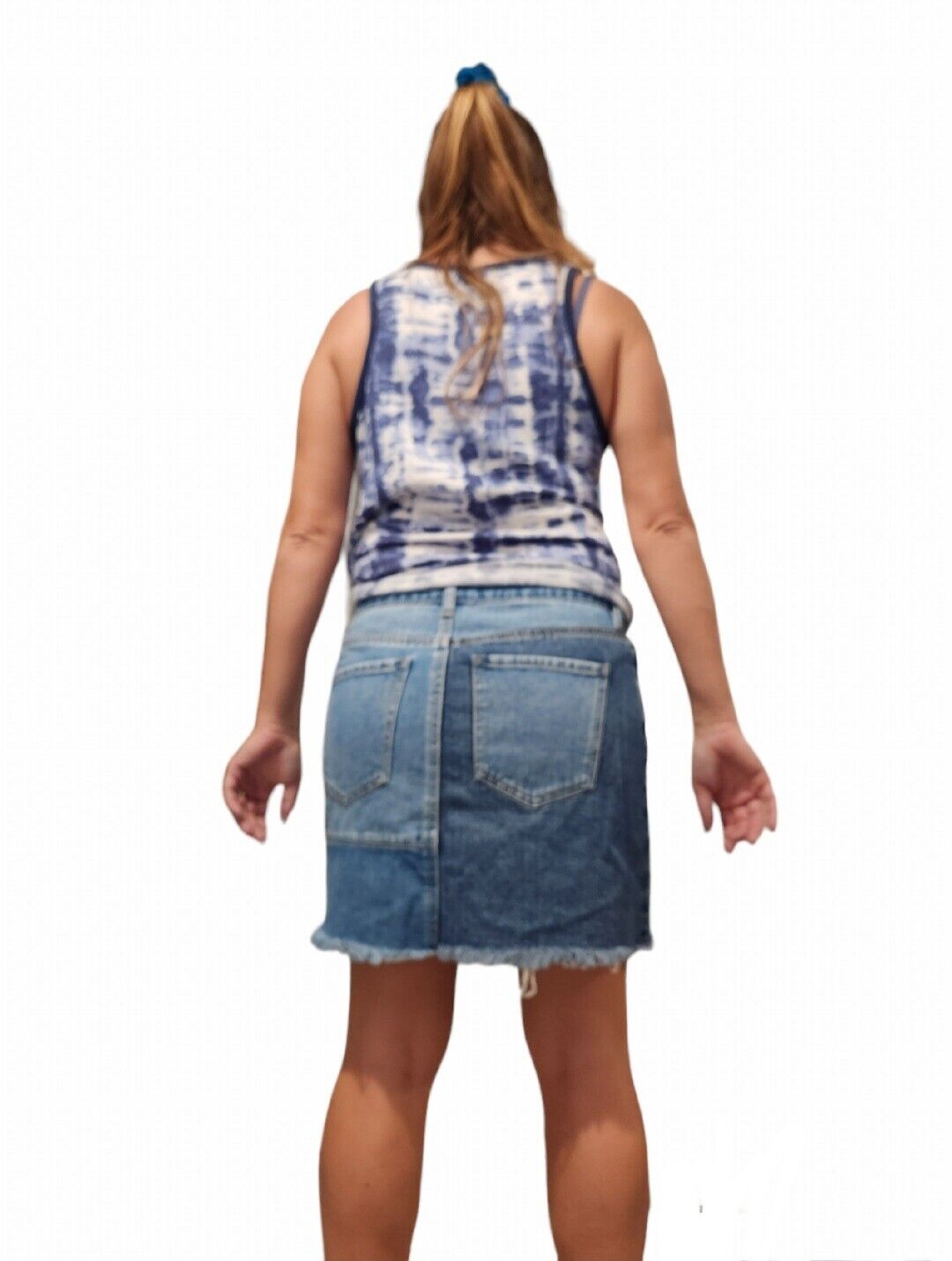 Pacsun Patchwork Denim Jean Mini Skirt size 26 Y2… - image 6
