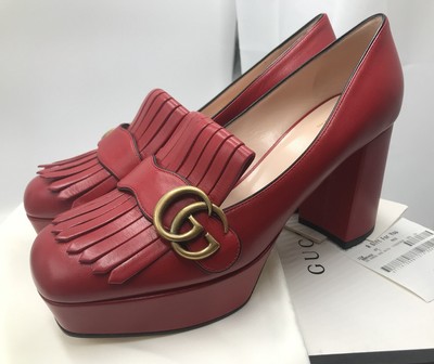 gucci marmont platform pumps