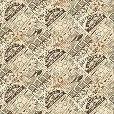 HARRY POTTER QUIDDITCH AT HOGWARTS STOFF - 100% Baumwolle - Beige (23800114)