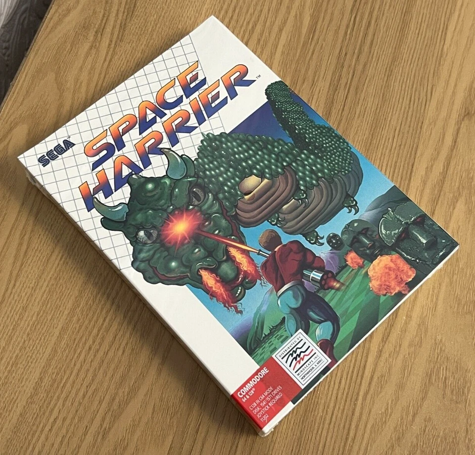 Boxed Space Harrier Commodore 64 Disk Game - New Sealed -👽👾Retro Gift Idea👾👽