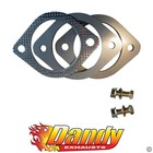 <!--F#f_0-->Exhaust Flange Plates To Suit 2.5 Inch Tube With Gaskets And Nuts And Bolts 10mm<!--F/-->
