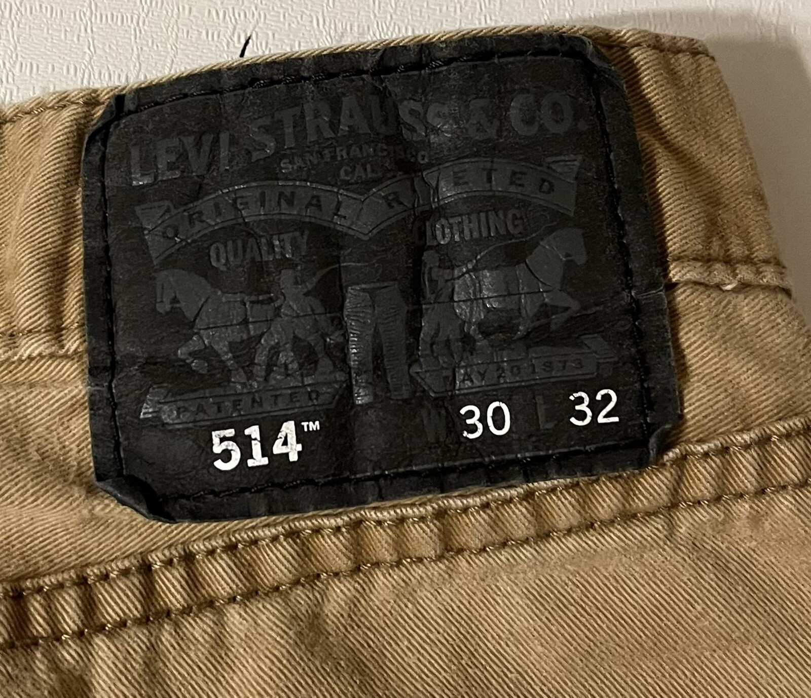 Levis 514 Classic Straight Fit Khaki Jeans Sz 30x32 B… Gem