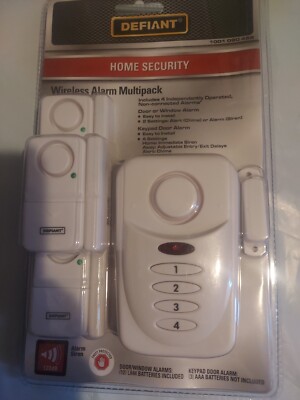 Defiant Wireless Home Security Door/Window Alarm Kit Multipack - New, Sealed