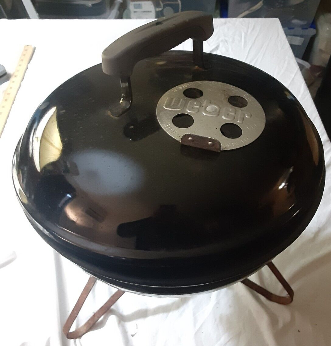 Mini Weber BBQ Grill With Cover and Grate, 14" dia, black, u