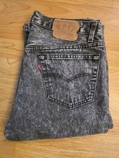 Levis 501 Jeans Vintage Black Stone Wash 80s Denim Made in USA Straight Leg