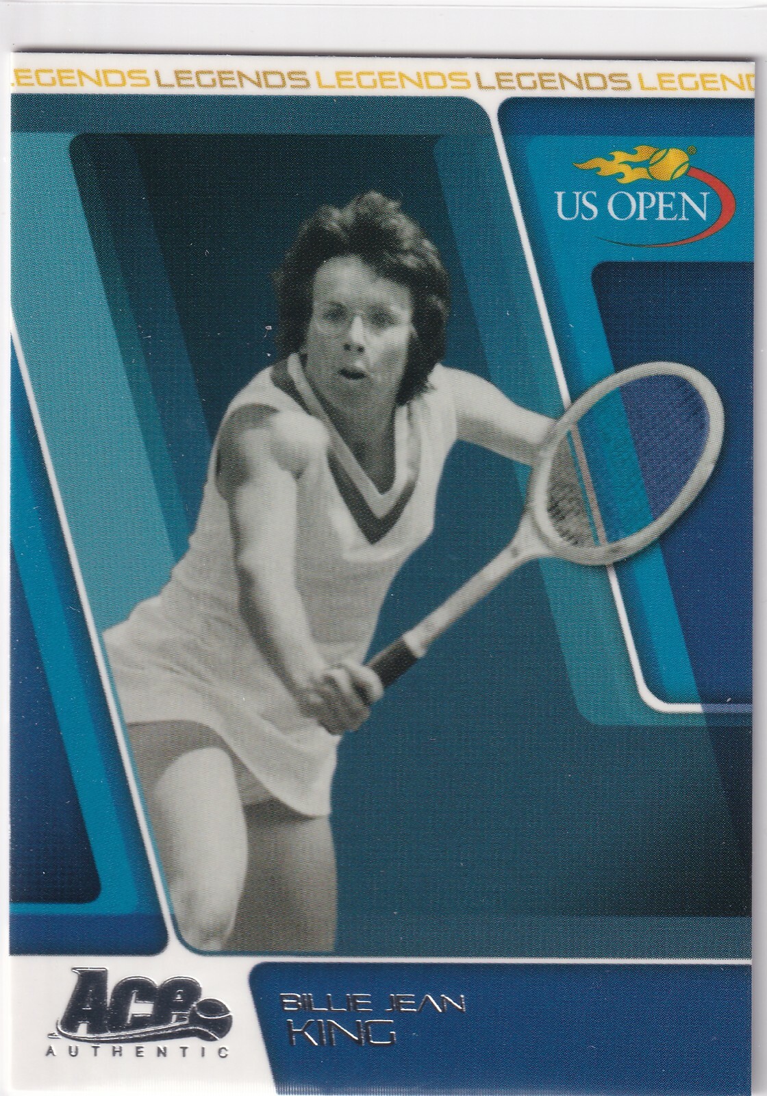 Billie Jean King 2008 Ace Authentic Legends - US Open Tennis Card US26 ...