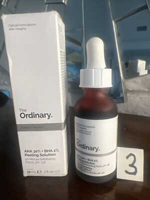 The Ordinary- Peeling Solution AHA 30% + BHA 2% - 30ml 1 Fl Oz.  Free Shipping