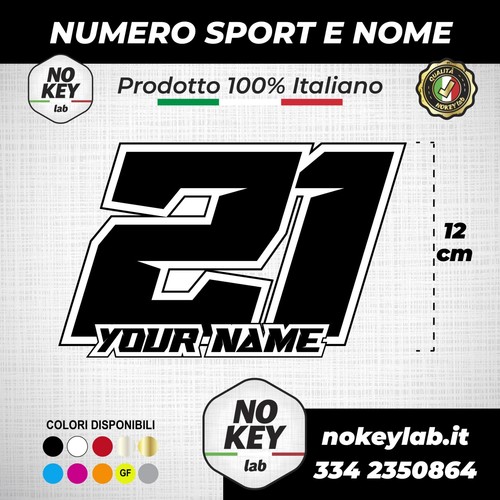 Adesivi Stickers NUMERO NOME GARA NUMERI Moto Cross Honda Ktm Yamaha