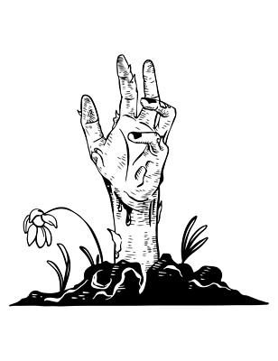 Sticker Zombie Aufkleber