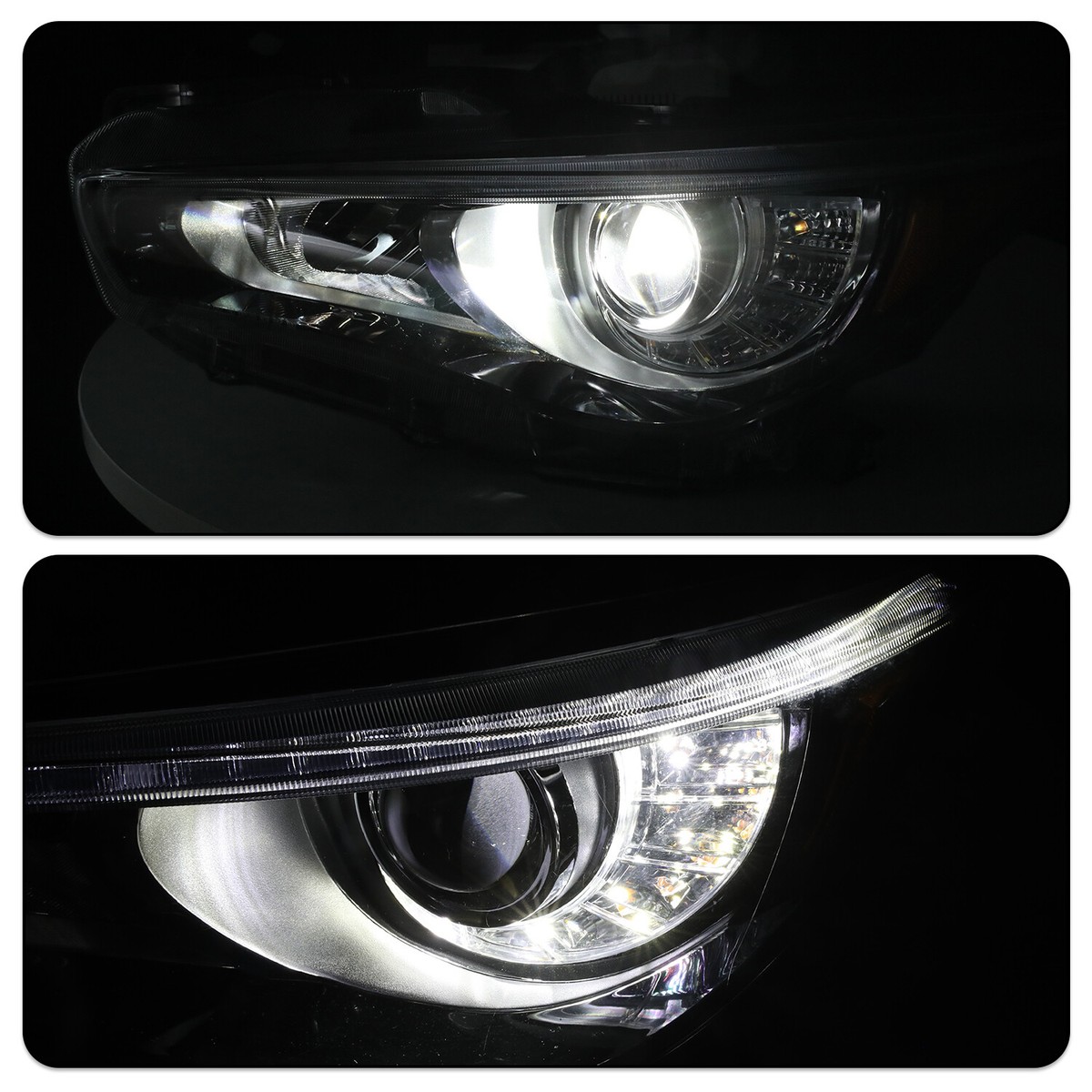Headlight Bulbs For 2017 Infiniti Q50 Left Driver Side LED Headlight Assembly For 2014-2017 Infiniti Q50 – Chrome Housing, Clear Lens, DOT/SAE Headlight Assemblies For 2014 INFINITI Q50