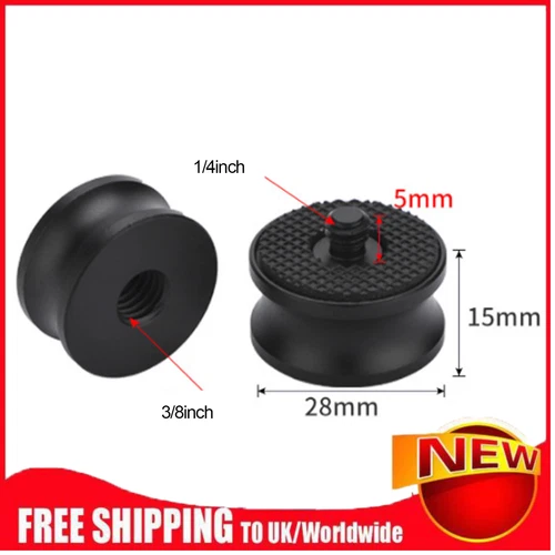 3/8 Female To 1/4 Male Screw Adapter Camera Tripod Screw Converter Tripod